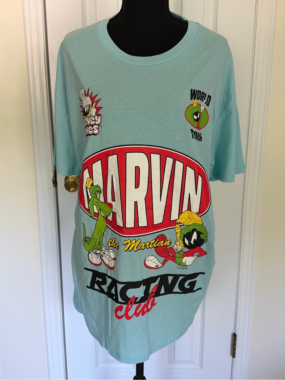 Looney Tunes Marvin the Martian Racing Club Graphic Tee Size L